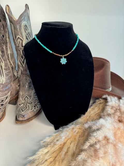 Western Squash Blossom Choker Necklace