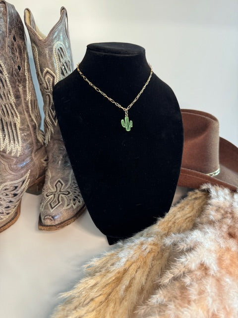 Chained Cactus Necklace