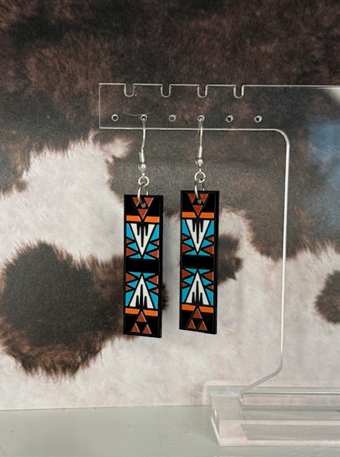 Aztec Rectangle Earrings