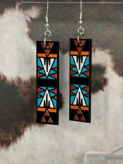 Aztec Rectangle Earrings