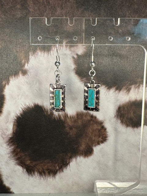 Turquoise Marble Earrings