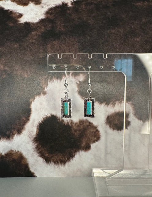 Turquoise Marble Earrings