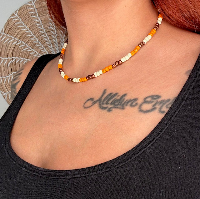 Cozy Fall Beaded Choker