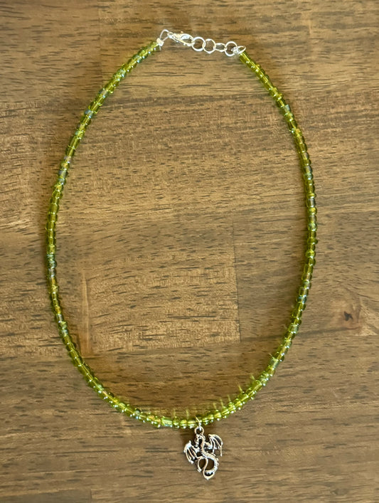 Green Clubtail Draggon Necklace