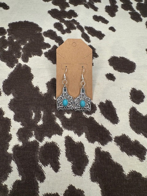 Cow Tag Earrings