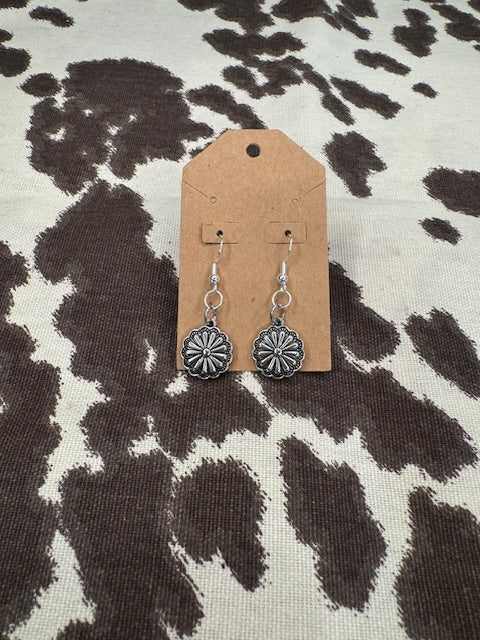 Silver Flower Earrings
