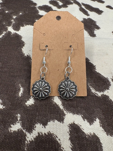 Silver Flower Earrings