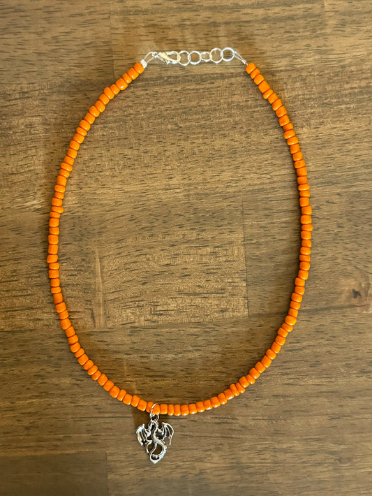 Orange Daggertail Dragon Necklace