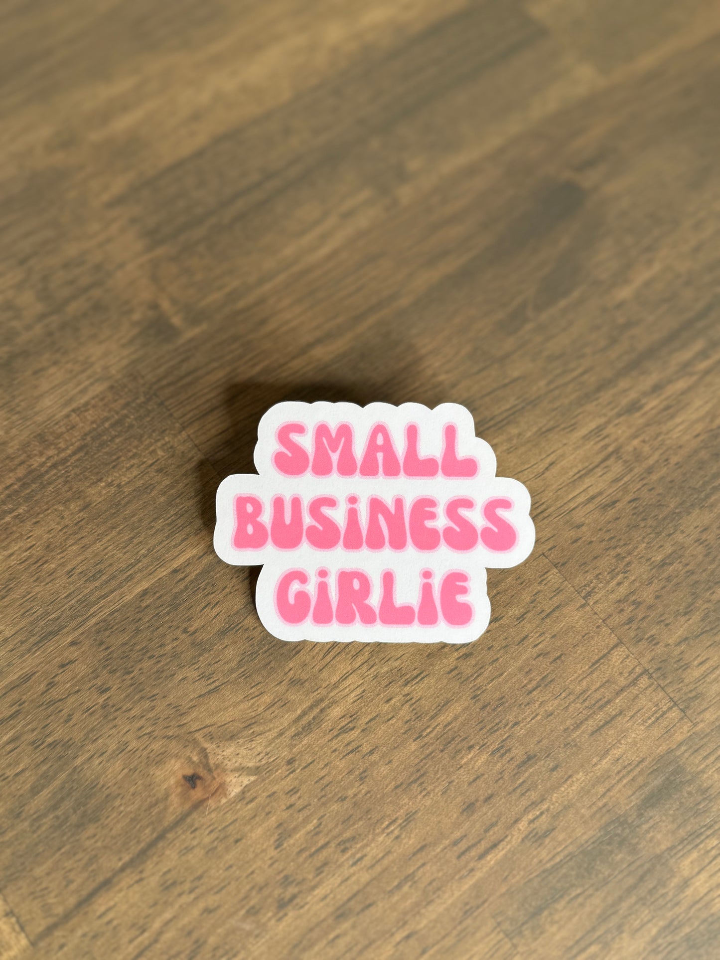 Small Business Girlie Sticker